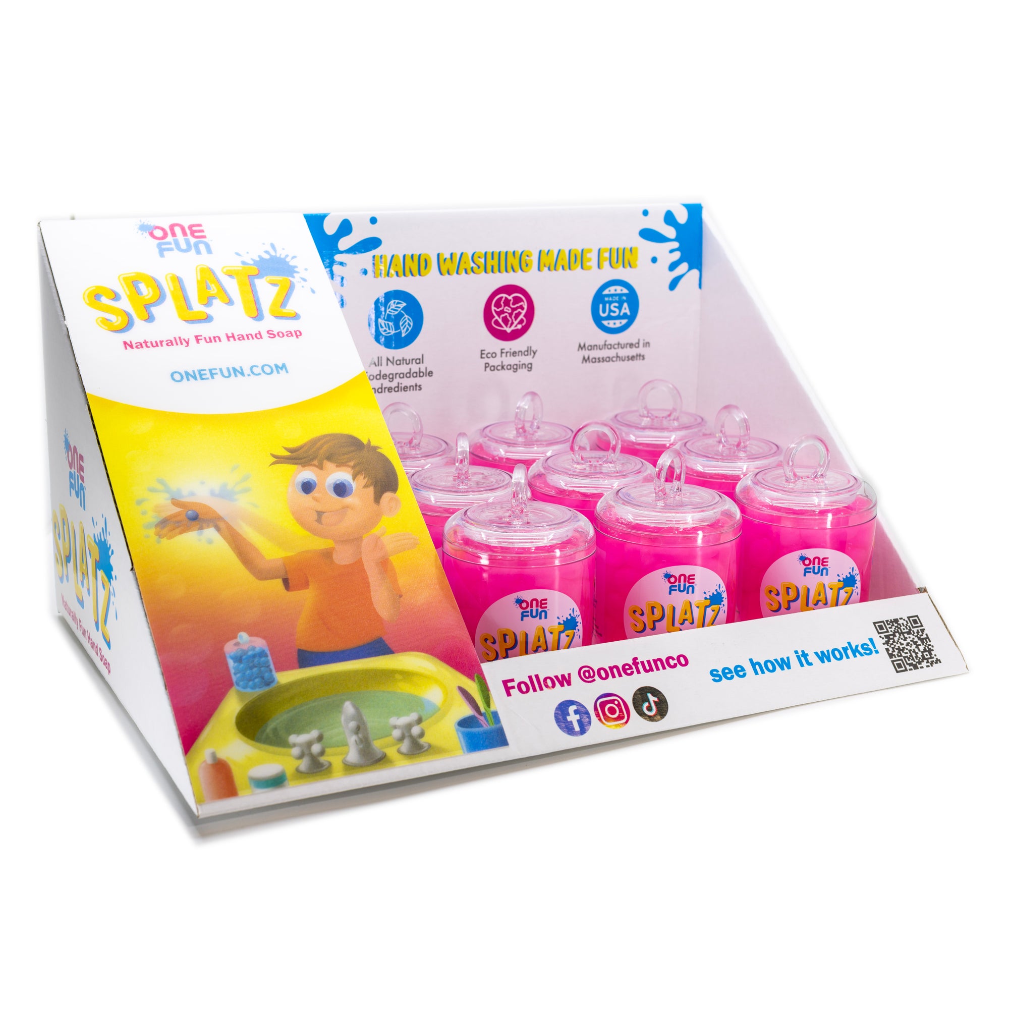 SPLATZ Naturally Fun Hand Soap & Counter Display (9 Hero Units)